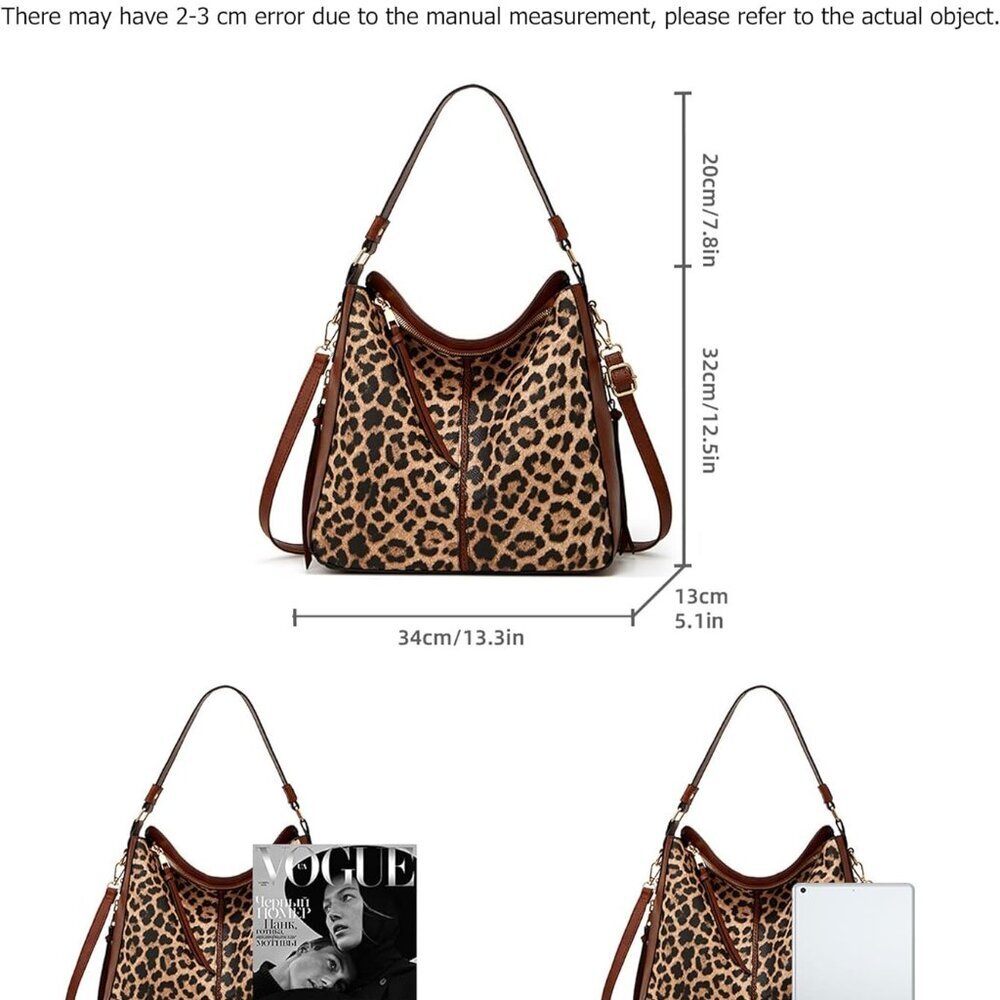 Fashion-Forward Cow Print Handbag Set: Tote, Crossbody & Wallet for Modern Women - Picture 2 of 6